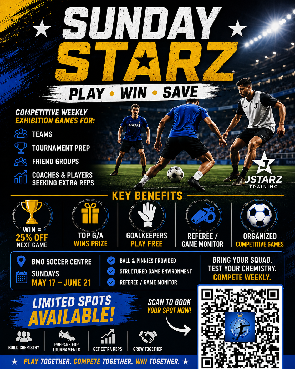 Sunday Team Starz: Play • Win • Save
( Rec Games⚽️)